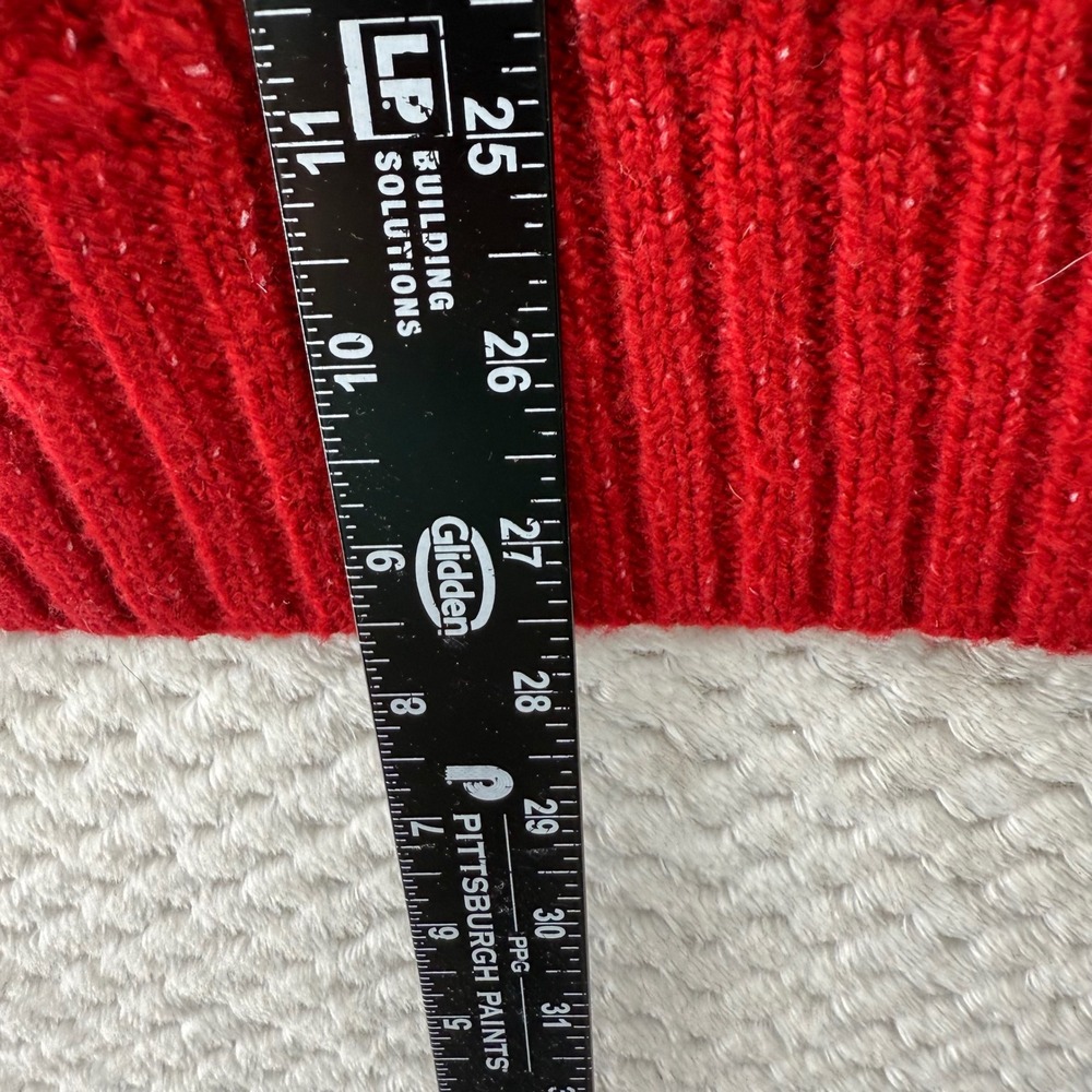 American Eagle Red Cable Knit Patchwork Sweater W… - image 5